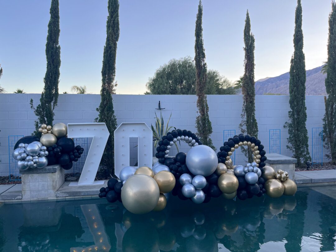 Floating Pool Balloon Garland* Marquee Numbers with Lights