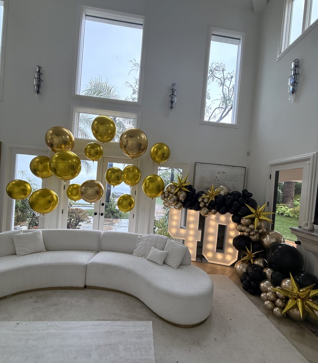 Balloon Garland with Marquee Numbers*