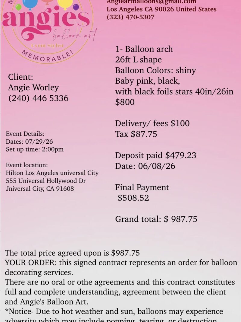 invoice final payment